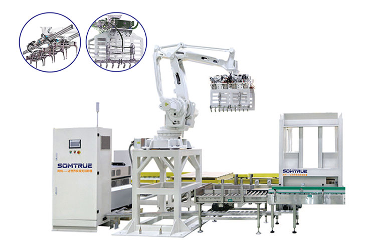 Palletizer fou o le robot: o se meafaigaluega mamana mo amataga o le gaosiga atamai