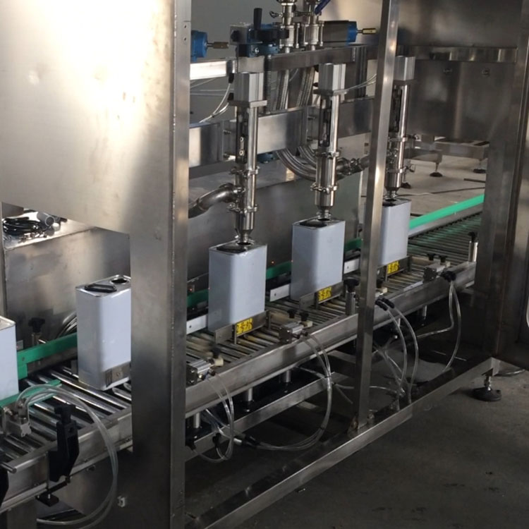 5L pakete Fully Automatic Lithium Battery Liquid Filling Machine